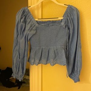 S American Eagle Blue long sleeve top